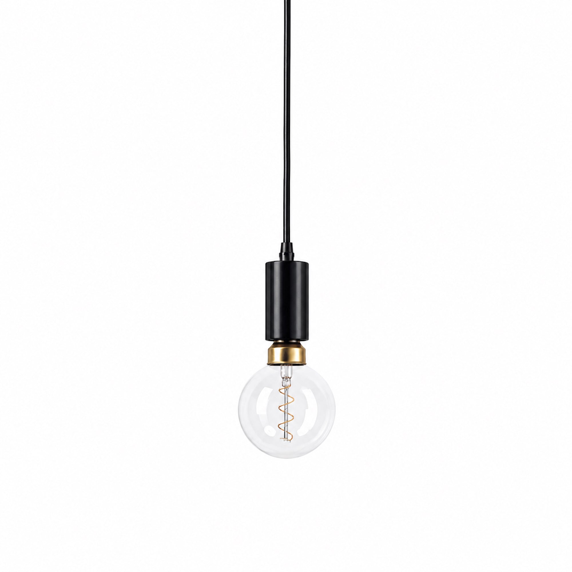 Riley Matt Black Pendant Light - Industrial Chic & Adjustable