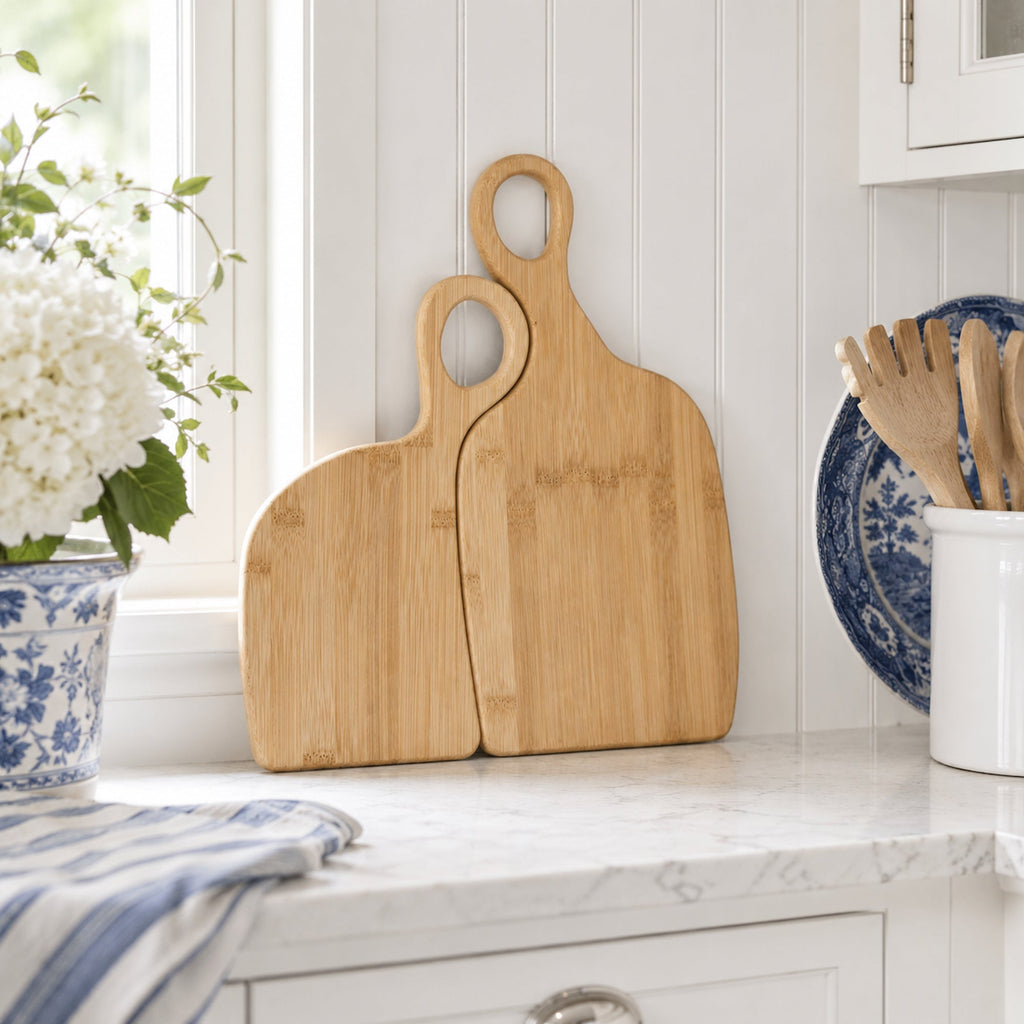 Romeo & Juliet Bamboo Chopping Board Set - Eco-Friendly Kitchen Essential