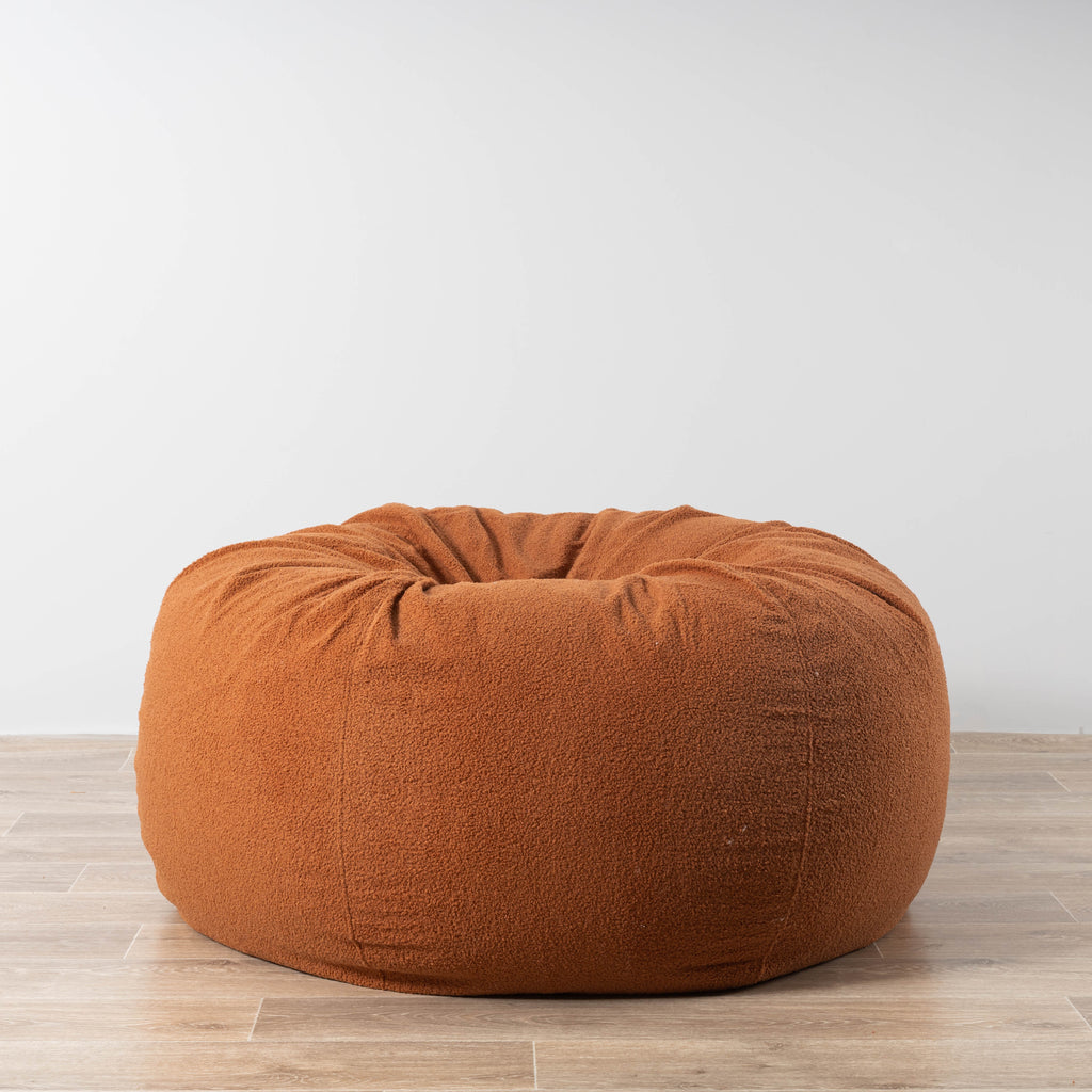 Luxurious Rust Boucle Bean Bag - Comfort & Style for Every Home