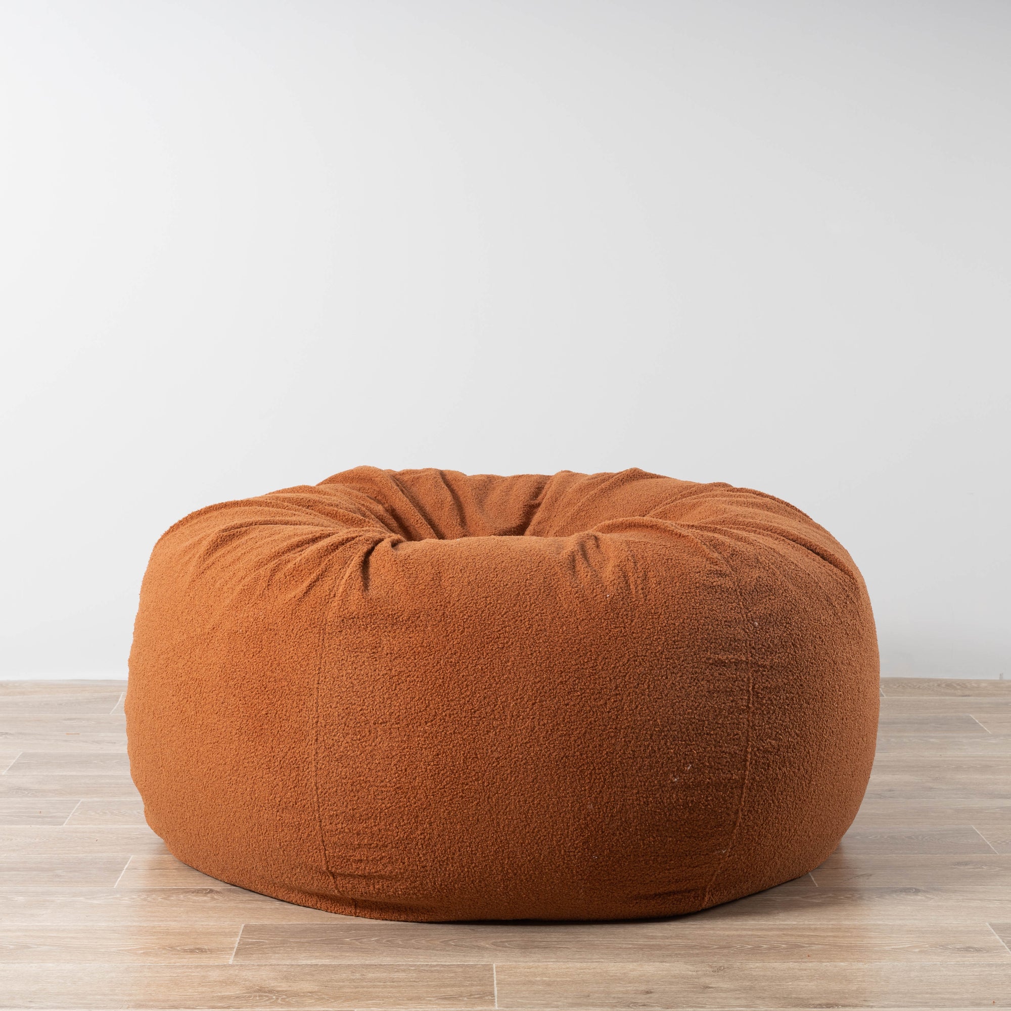 Luxurious Rust Boucle Bean Bag - Comfort & Style for Every Home