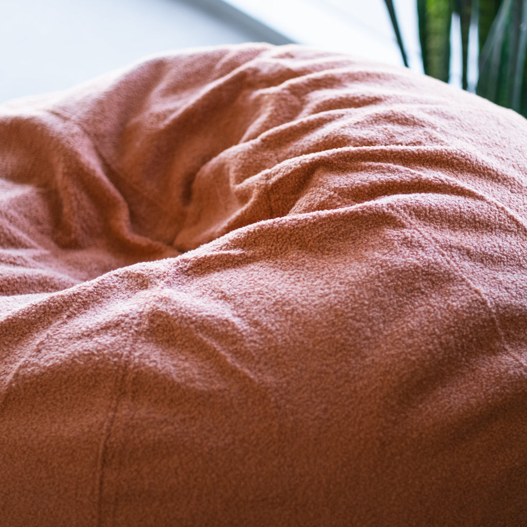 Luxurious Rust Boucle Bean Bag - Comfort & Style for Every Home