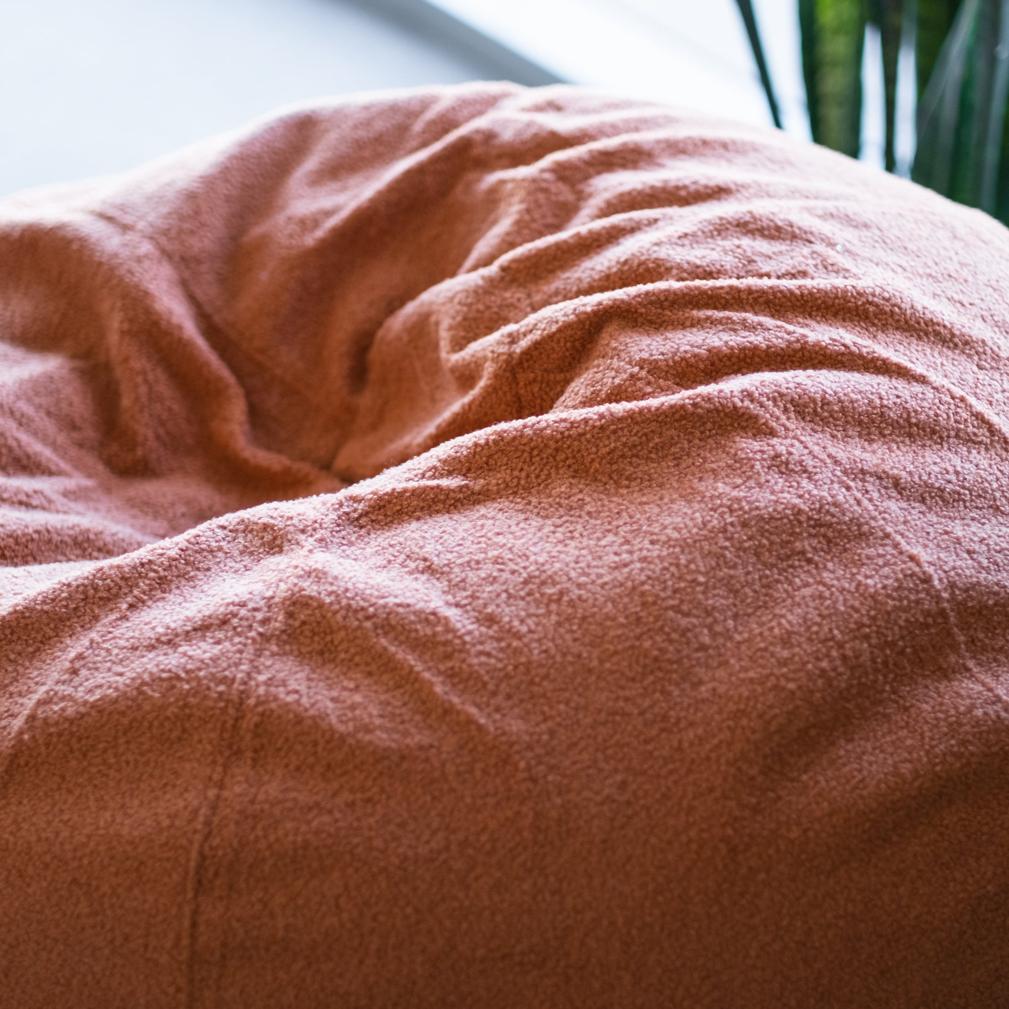 Luxurious Rust Boucle Bean Bag - Comfort & Style for Every Home