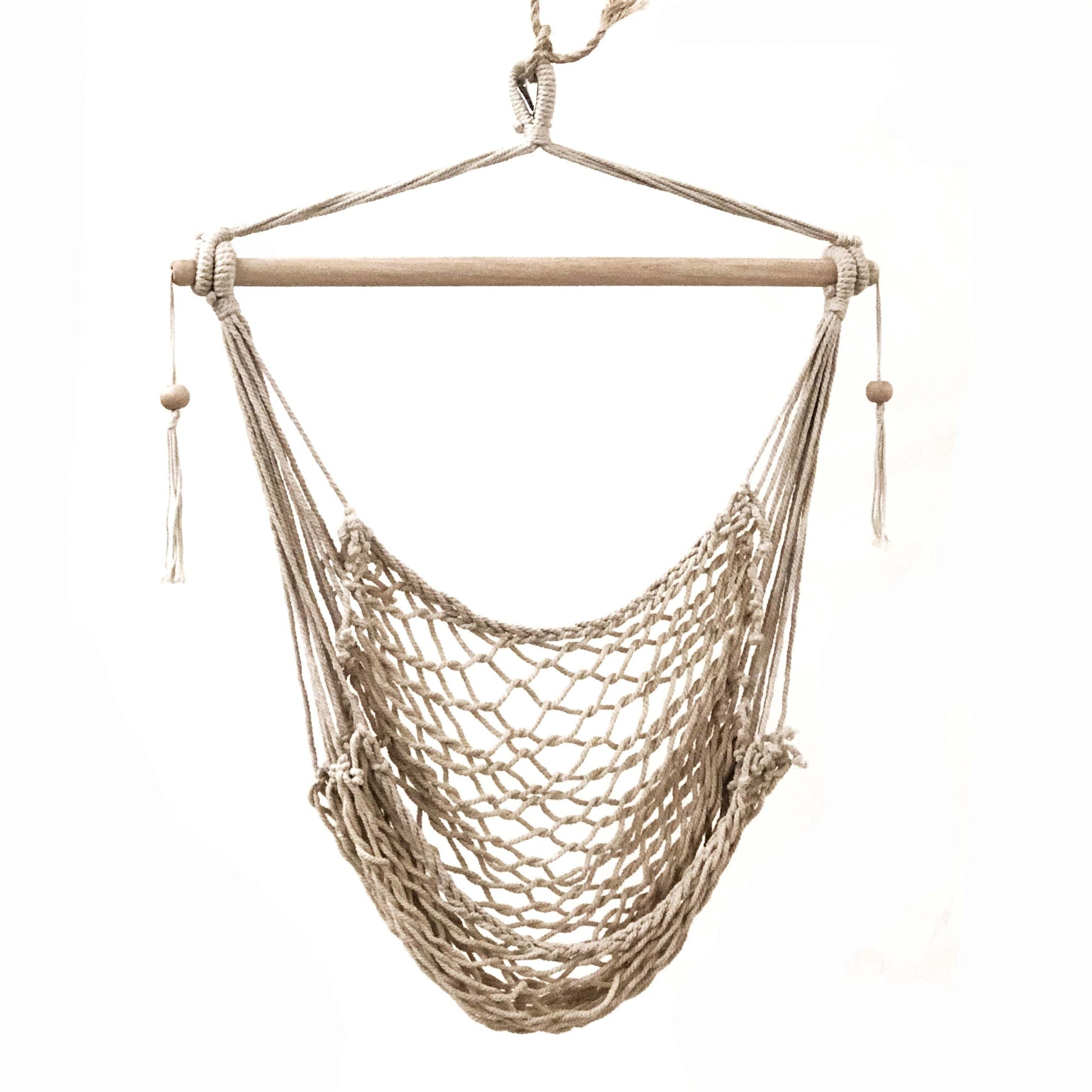 Salvador Macrame Hammock Chair - Elegant Natural Hanging Seat