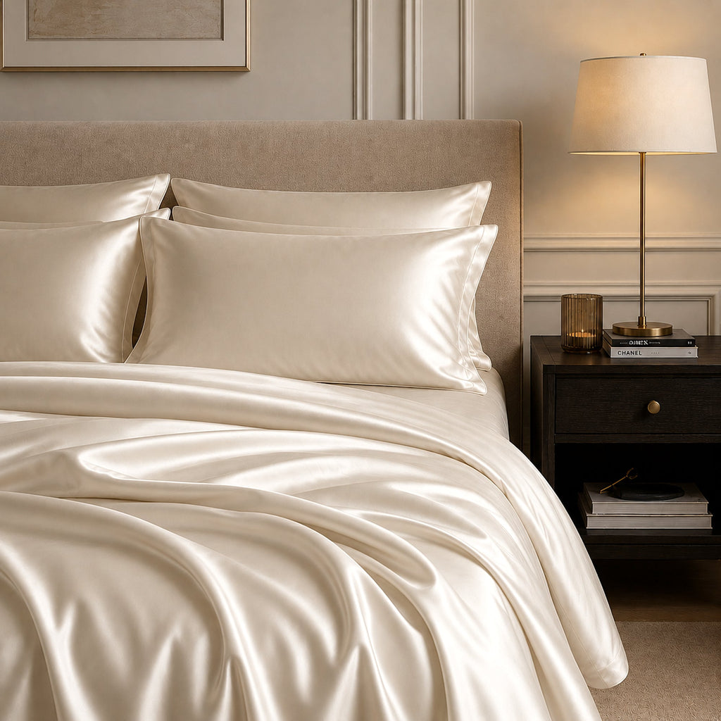 Satin Sheet Set - Ivory Cream