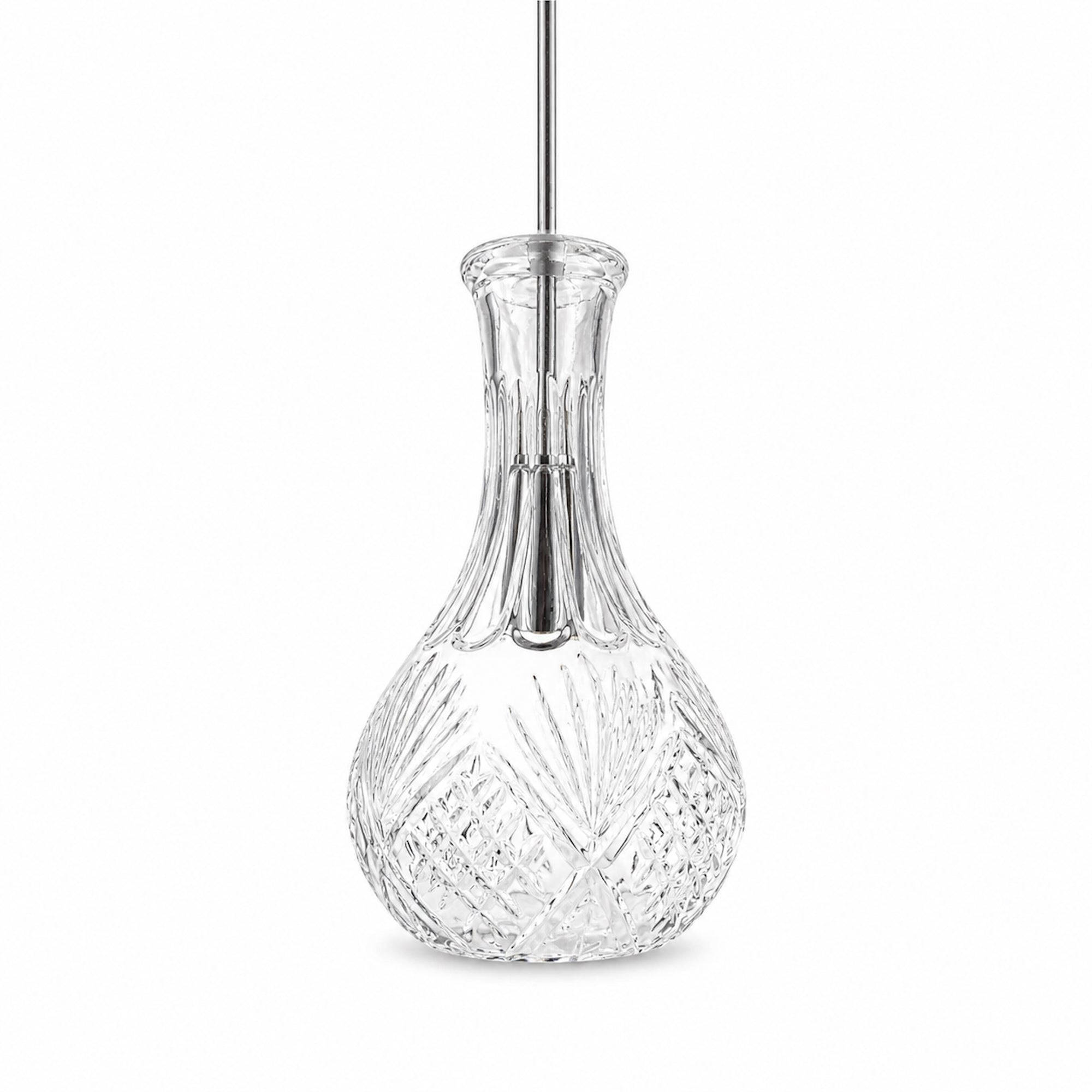 Vintage Sherry Wine Decanter Pendant Light - Elegant Glass Fixture