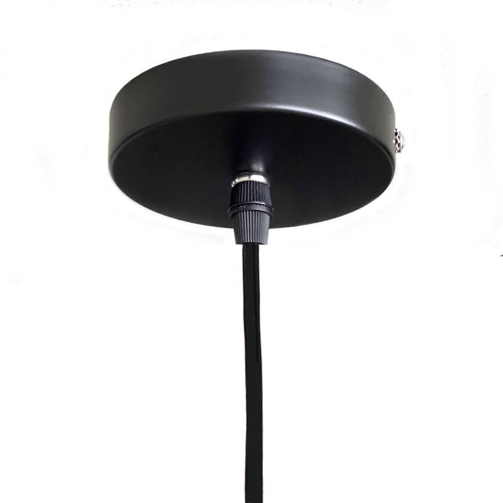 Siena Rattan Cane Wicker Pendant Light - Black