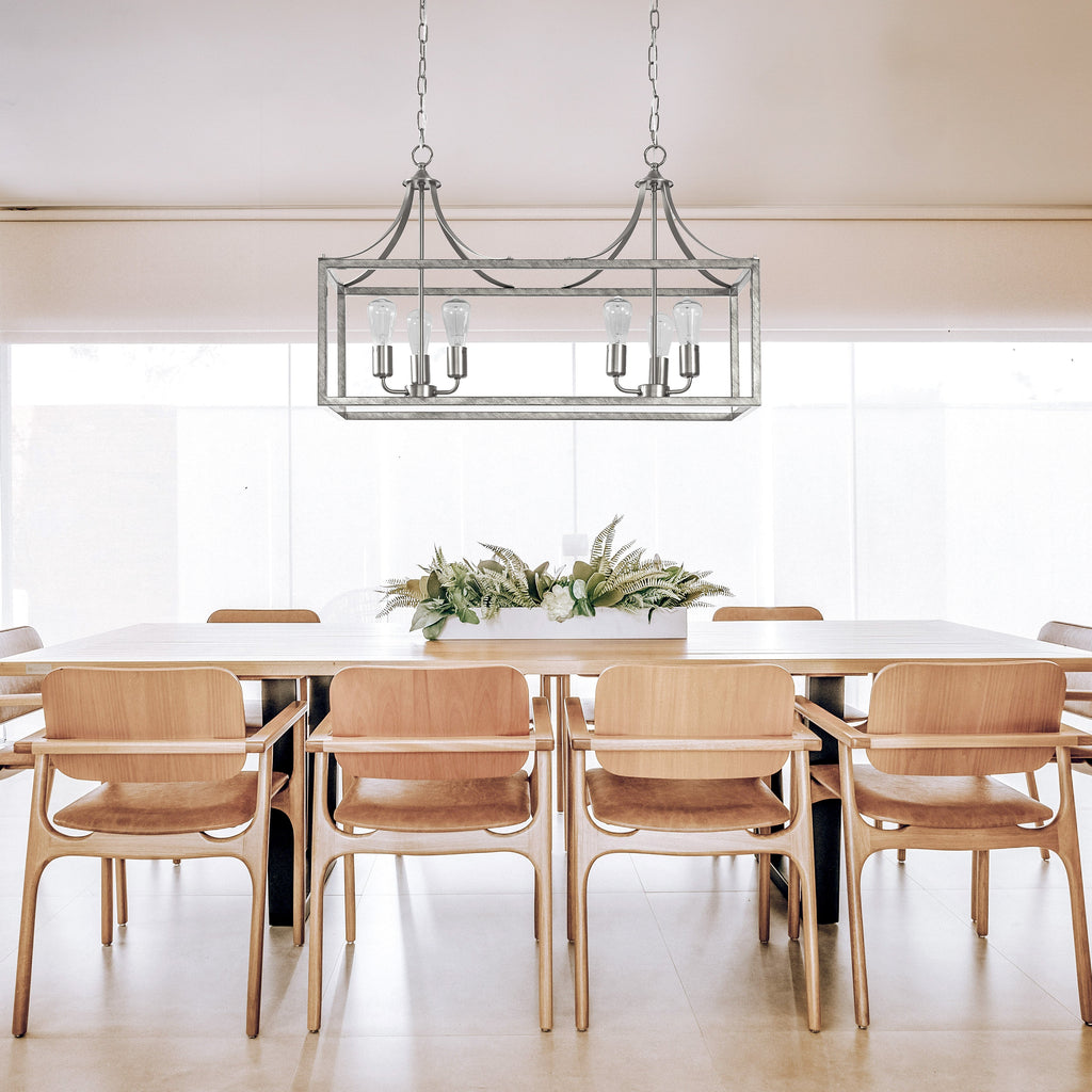 Langham Hampton Style Pendant Light - Brushed Chrome Elegance