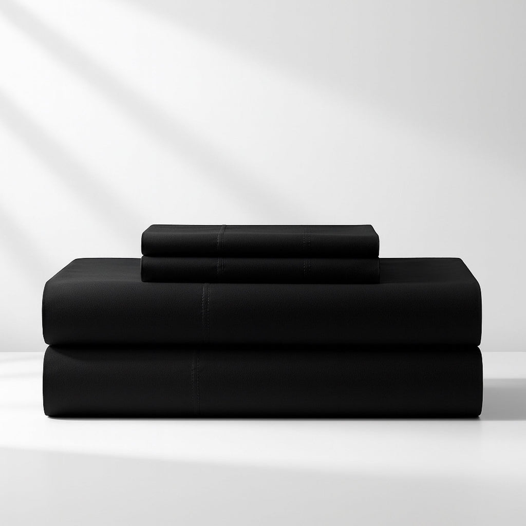 Joy Collection Luxury Black Sheet Set - King Size Comfort