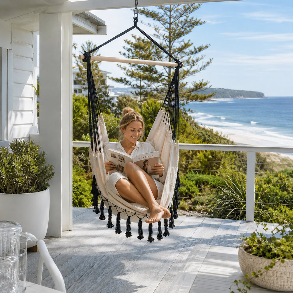 Soho Cream Hammock Chair - Stylish & Durable Indoor/Outdoor Relaxation