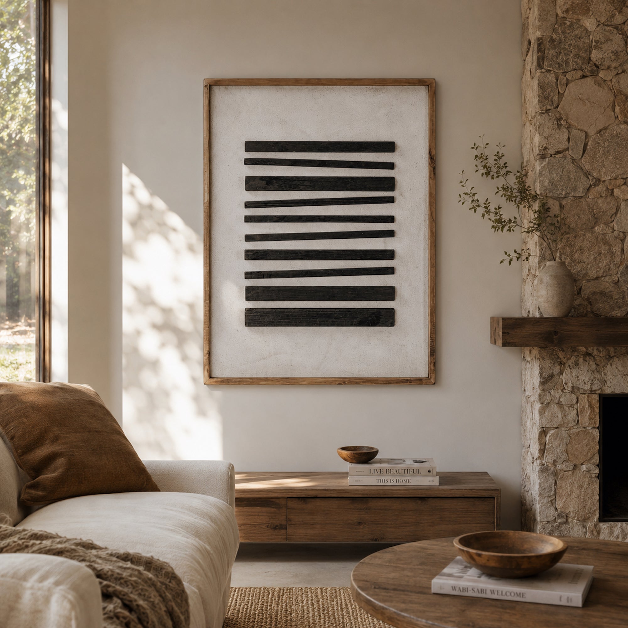 Strahan Horizon Dark - Eco-Friendly Ready-to-Hang Wall Art 62x82cm