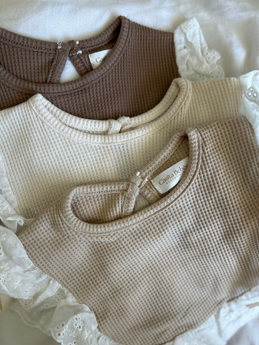 Essentīals Lace Bib - Stylish, Soft, and Practical Baby Bib