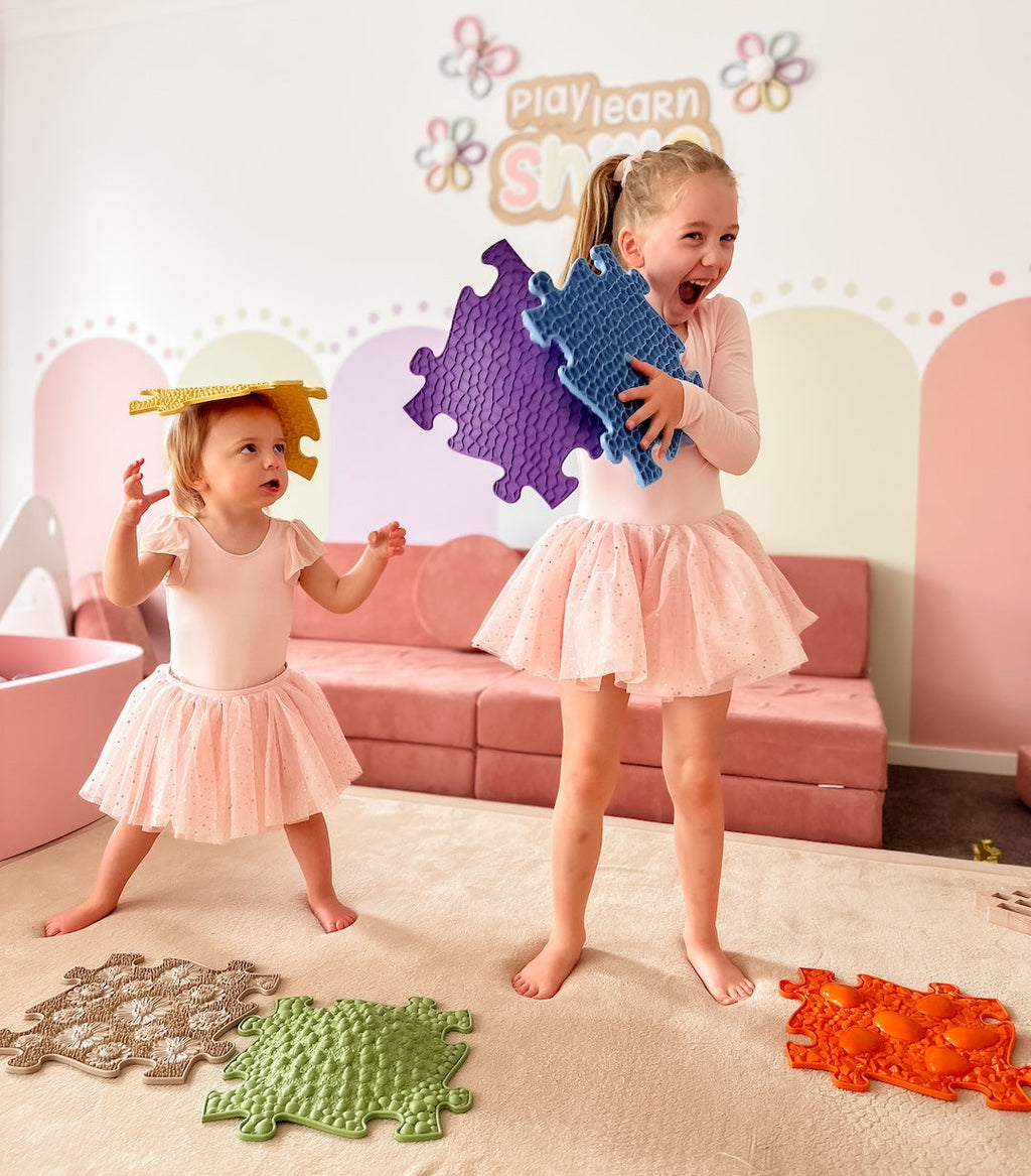 Muffik Tots Sensory Playmat Set – 6 Soft Tiles for Baby Play