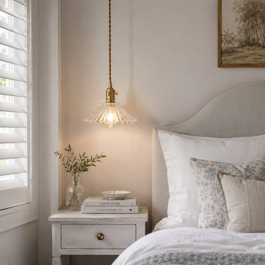 Fleur Vintage Glass Pendant Light - Elegant Ceiling Fixture