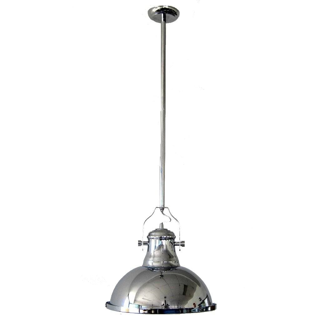 Amani Chrome Metal Pendant Light - Adjustable Industrial Style