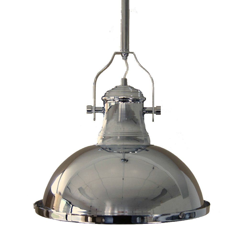 Amani Chrome Metal Pendant Light - Adjustable Industrial Style