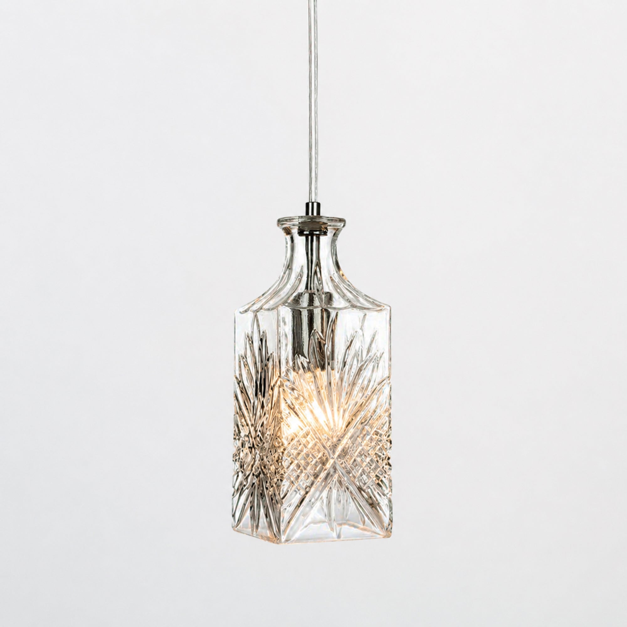 Elegant Whisky Decanter Pendant Light for Timeless Ambiance