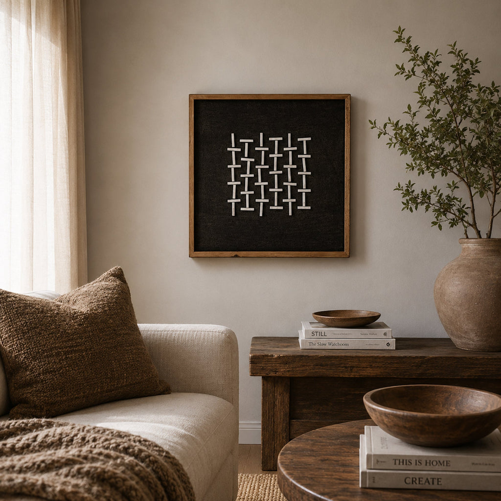 Whispering Pines Eco-Friendly Wall Art - Ready to Hang 62x62cm