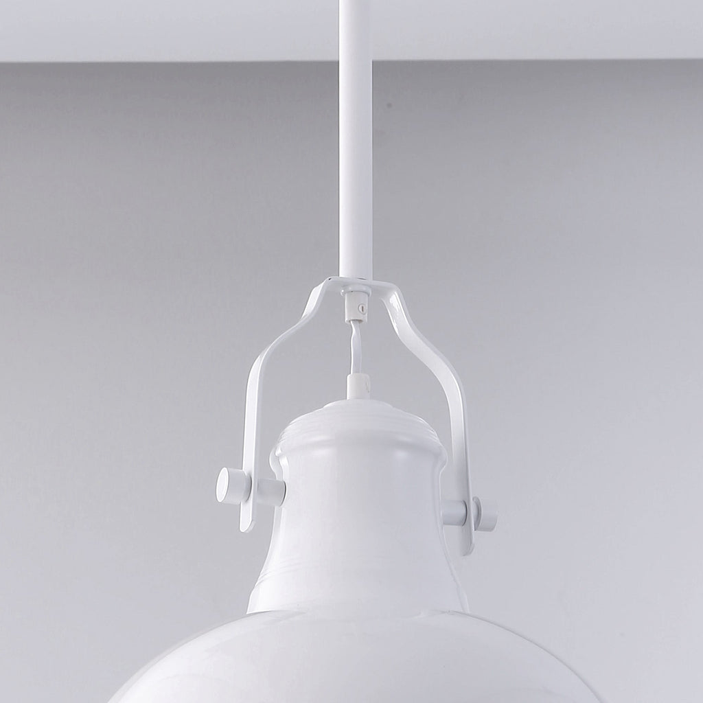 Amani White Metal Pendant Light - Adjustable Stylish Design