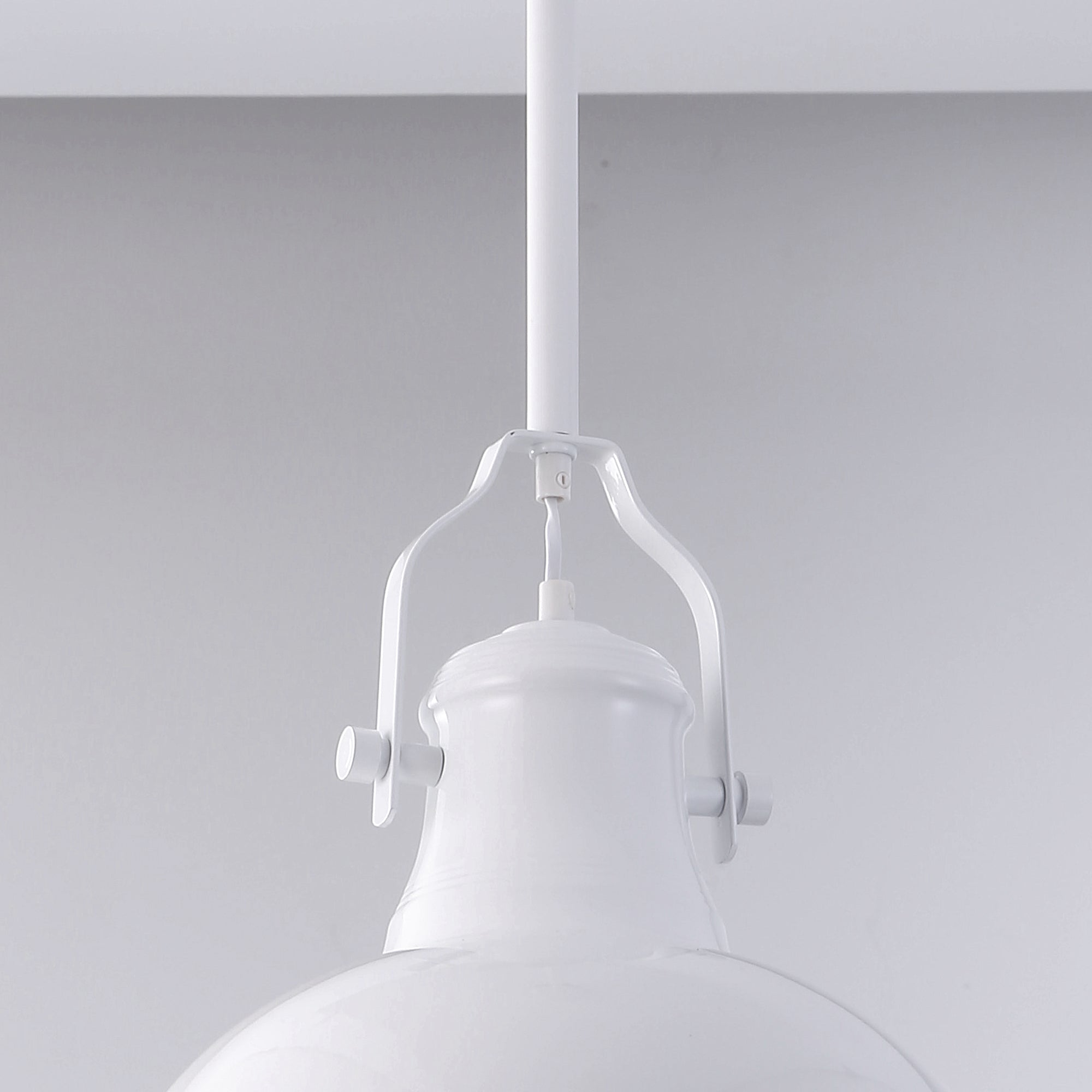 Amani White Metal Pendant Light - Adjustable Stylish Design