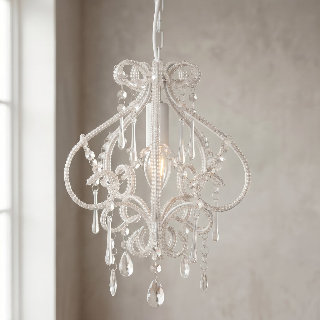 Darling Chandelier - Elegant White Fixture with Adjustable Chain