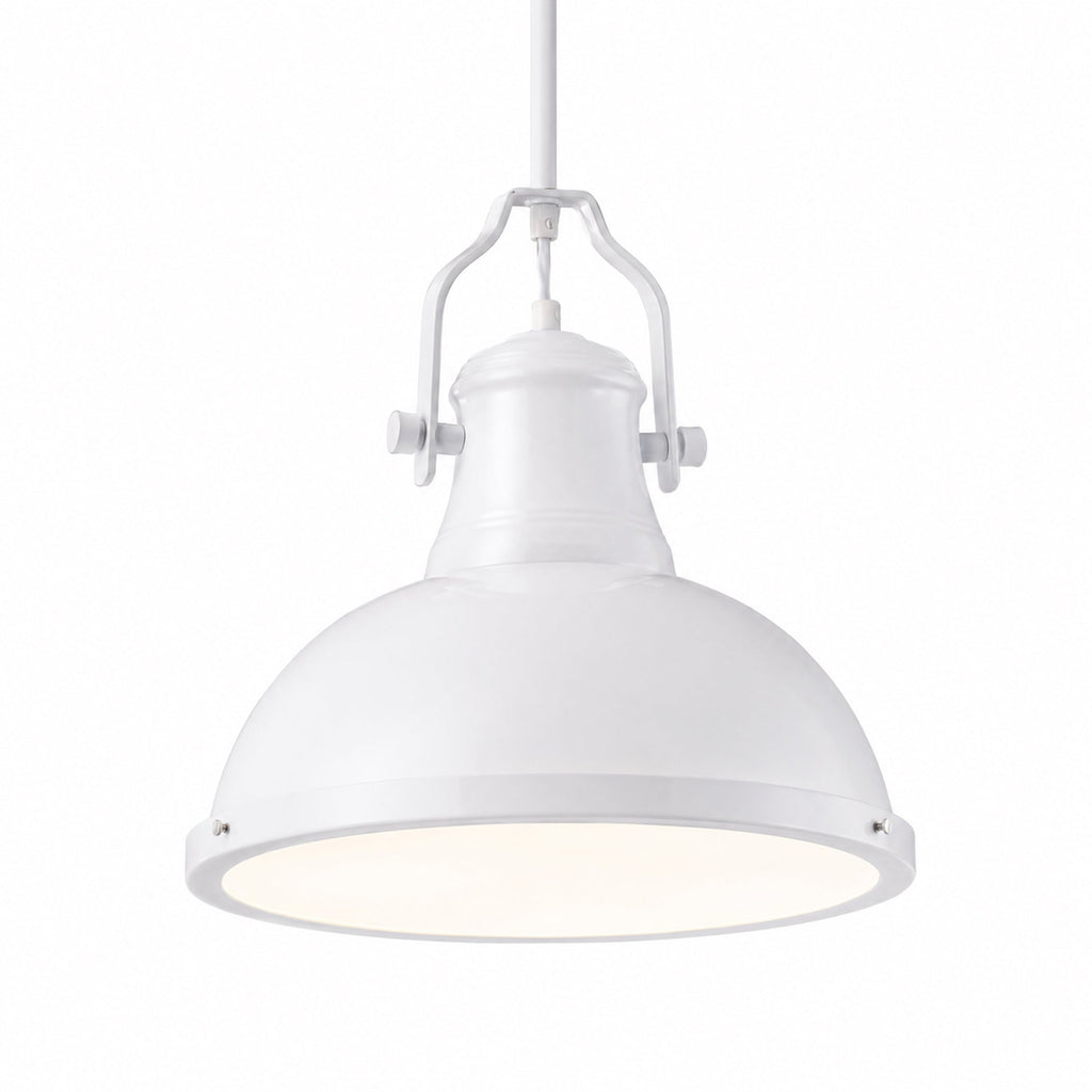 Amani White Metal Pendant Light - Adjustable Stylish Design