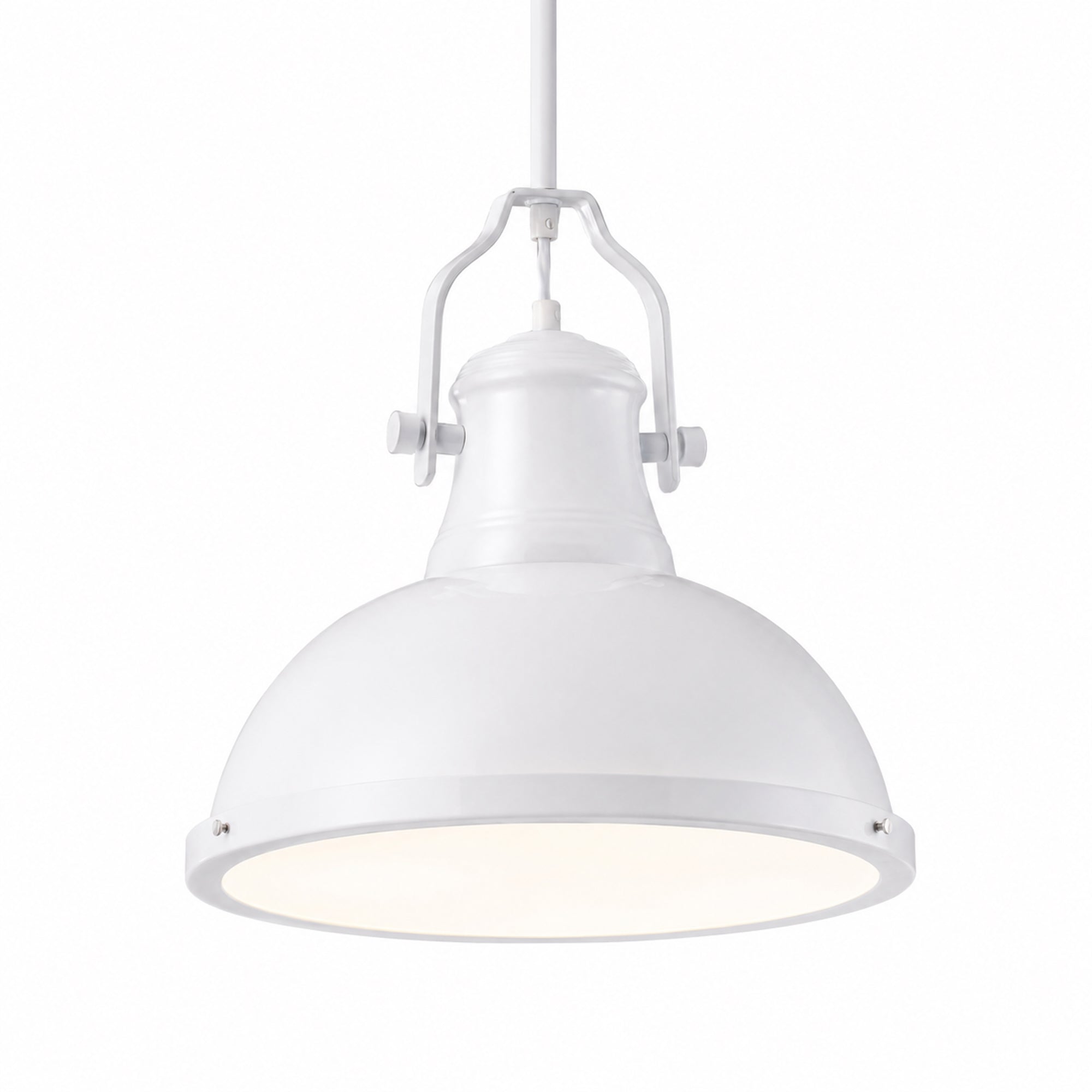 Amani White Metal Pendant Light - Adjustable Stylish Design