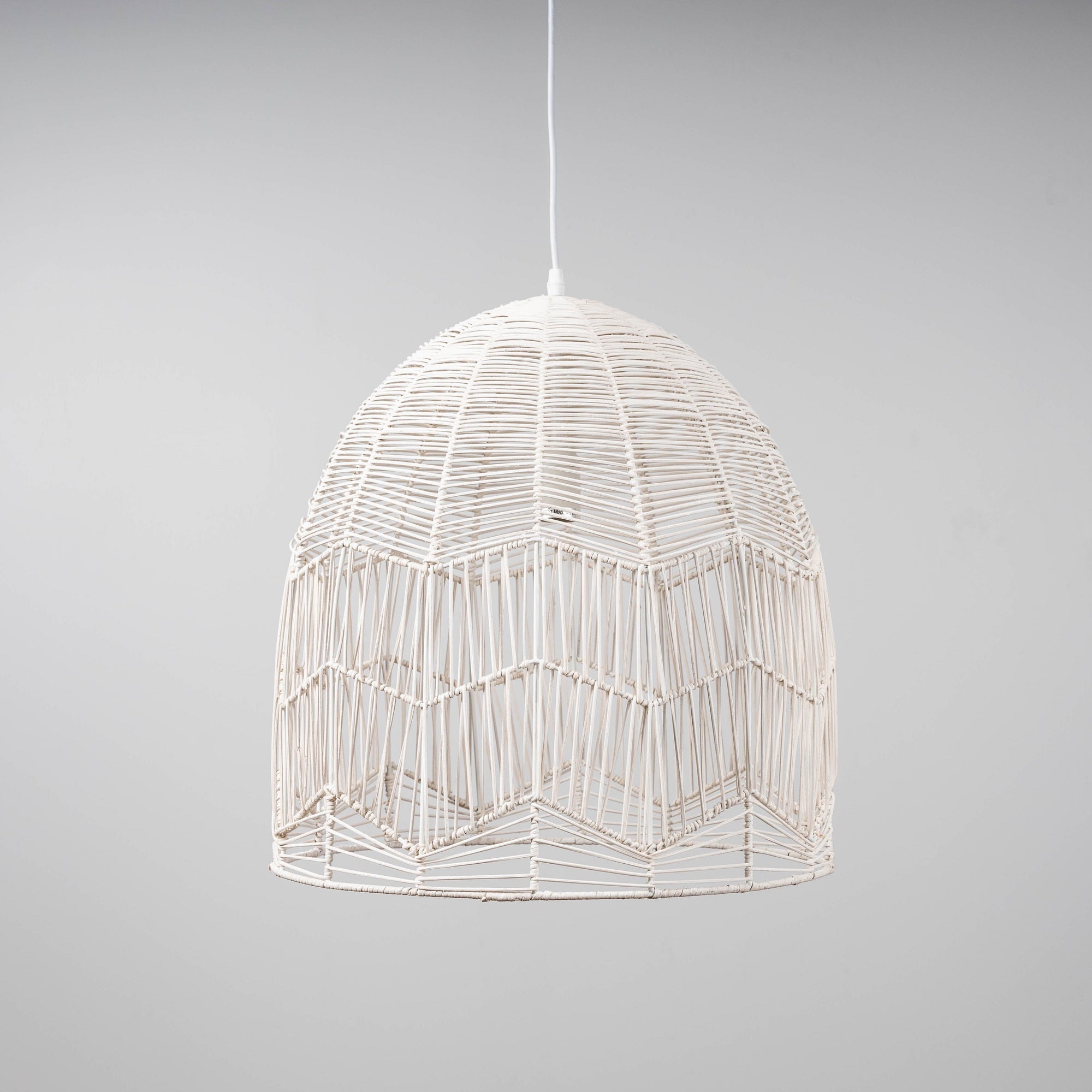 Amalfi Rattan Lace Pendant Light - Whitewash for Bohemian Style