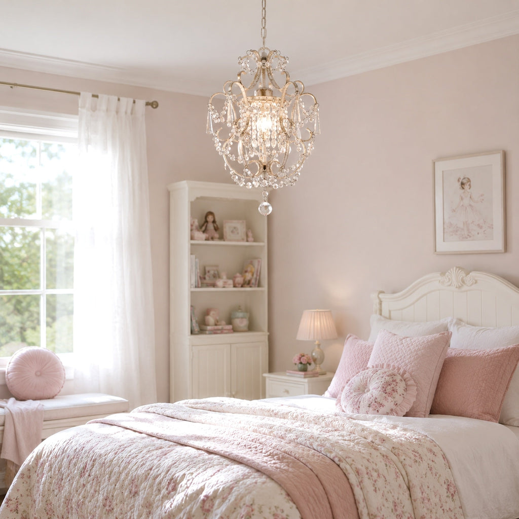 Zara Distressed Cream Chandelier - Elegant Lighting Fixture